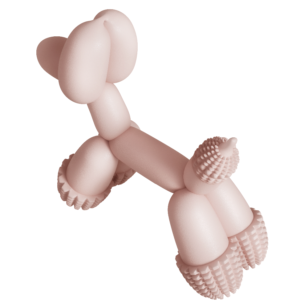 SANDDOG Balloon Dog Toy — Blush Pink-1